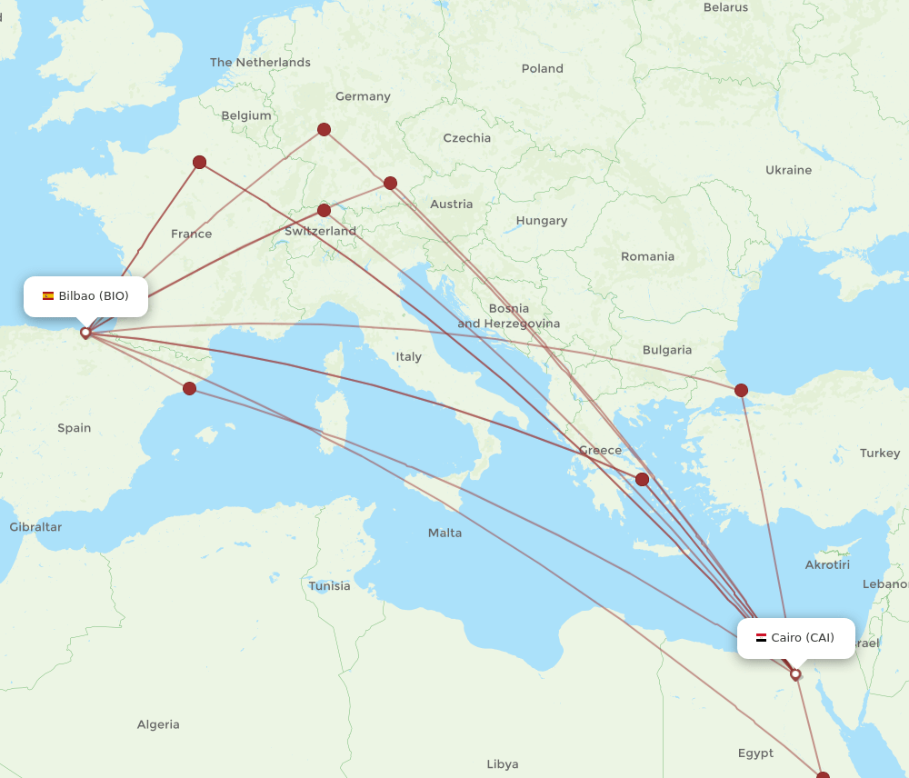 BIO-CAI flight routes