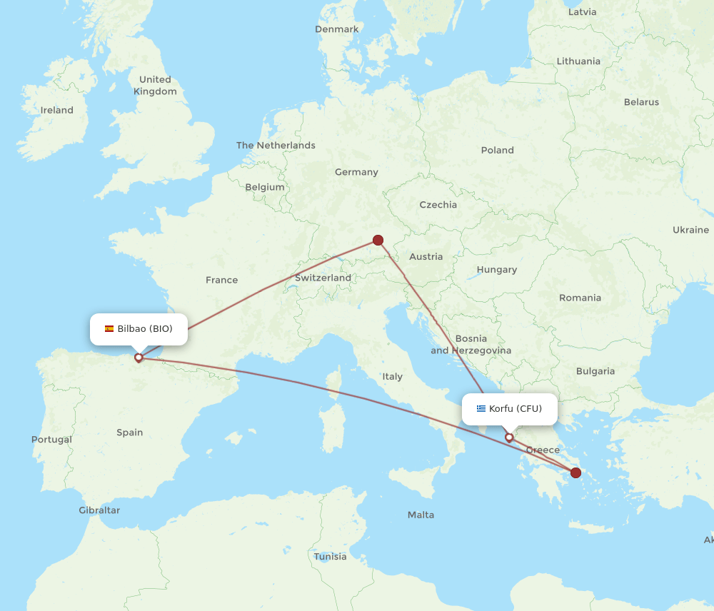 BIO-CFU flight routes