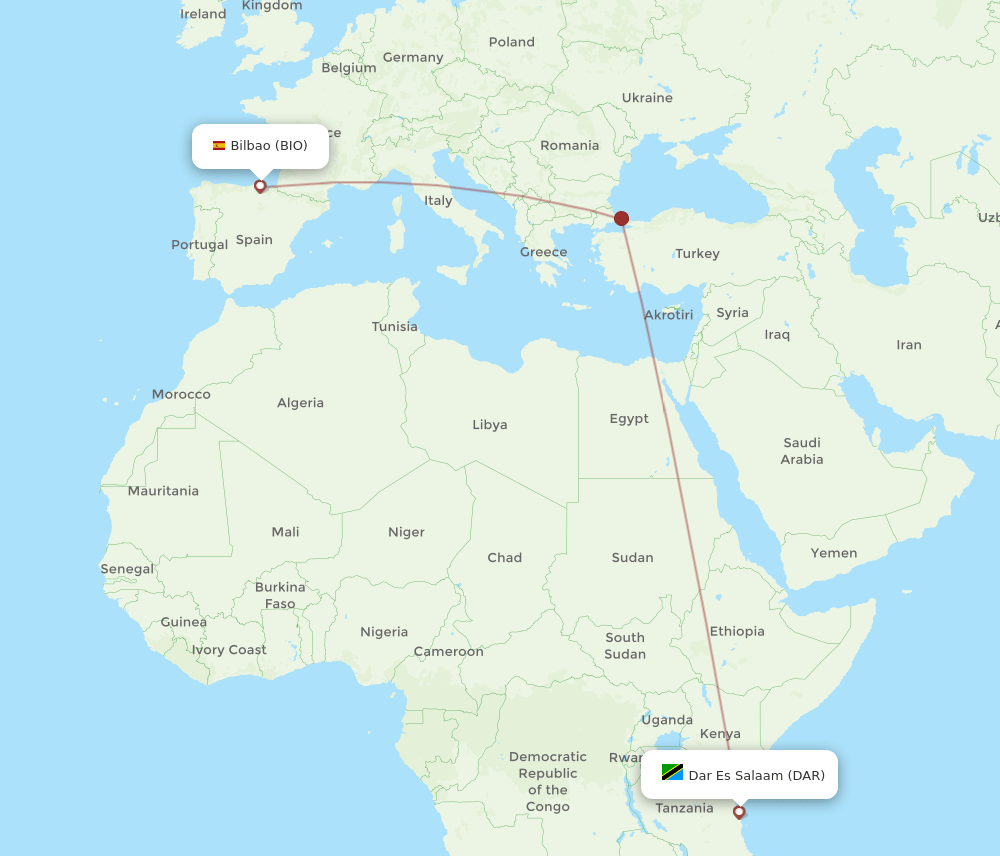 BIO-DAR flight routes