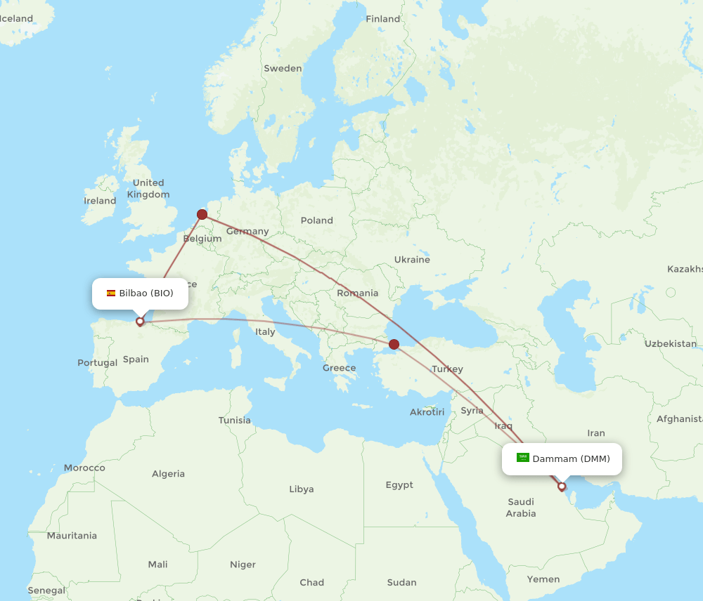 BIO-DMM flight routes