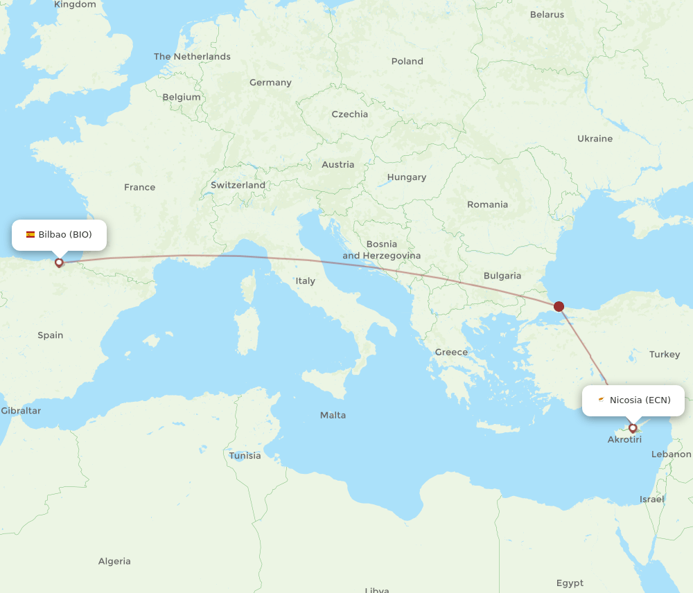 BIO-ECN flight routes