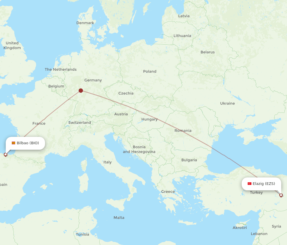BIO-EZS flight routes