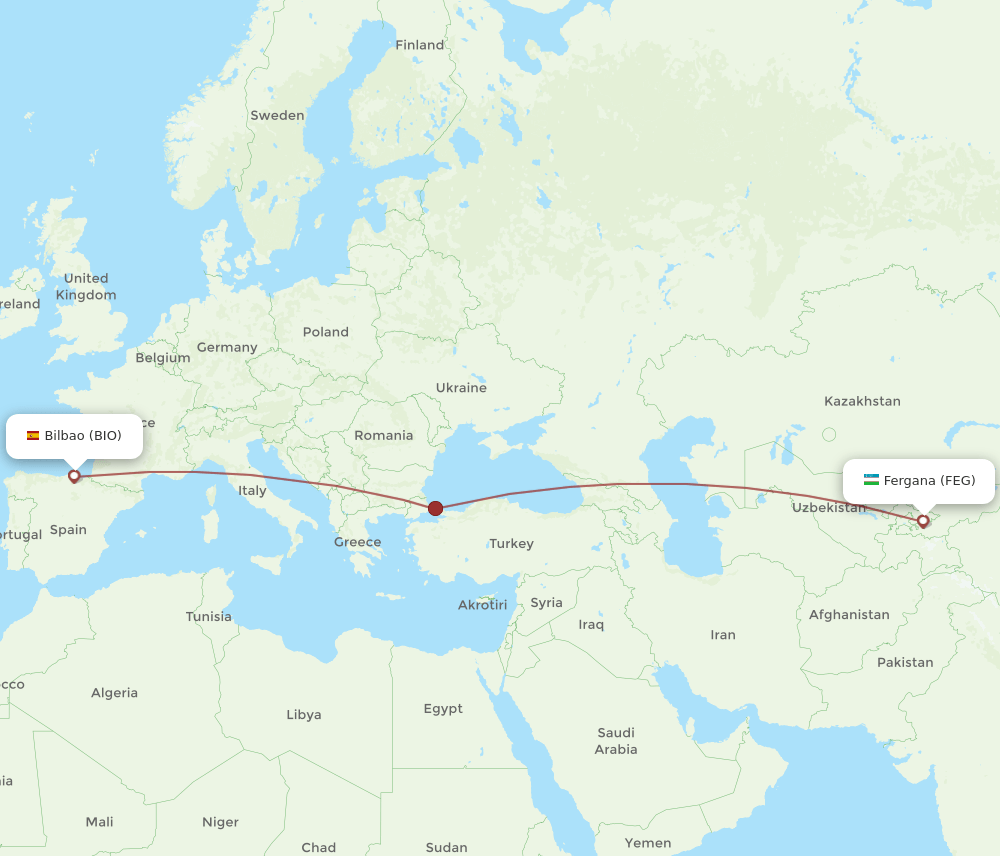 BIO-FEG flight routes