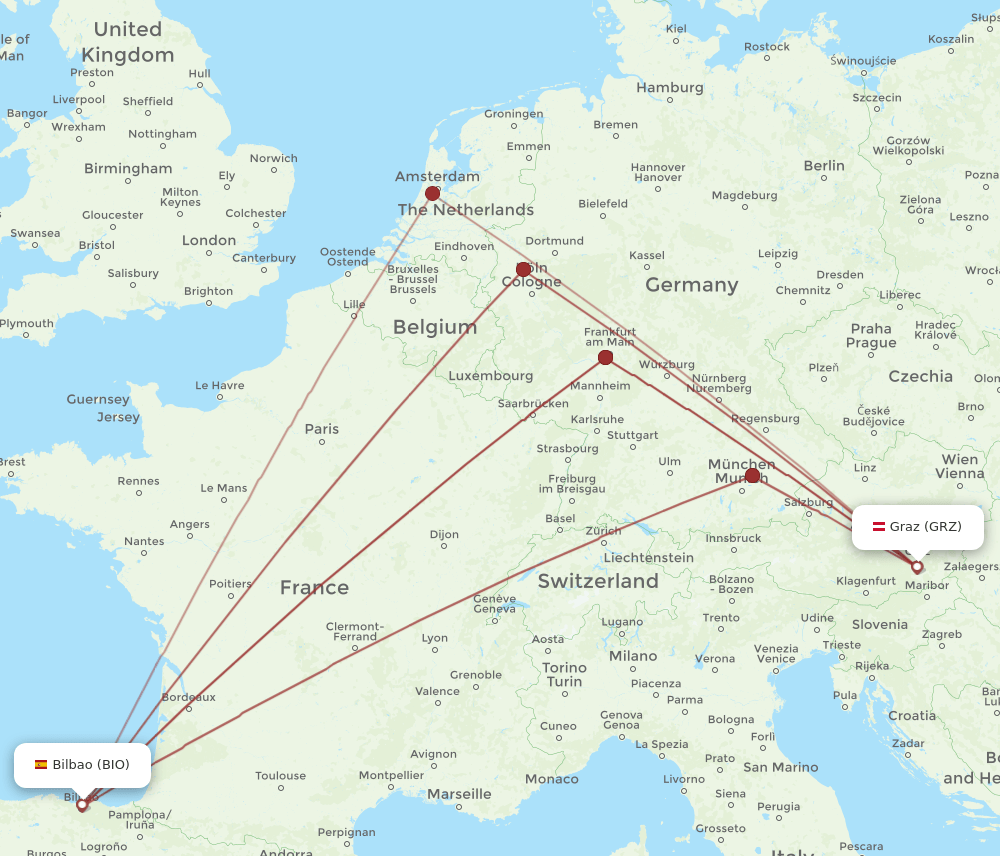 BIO-GRZ flight routes