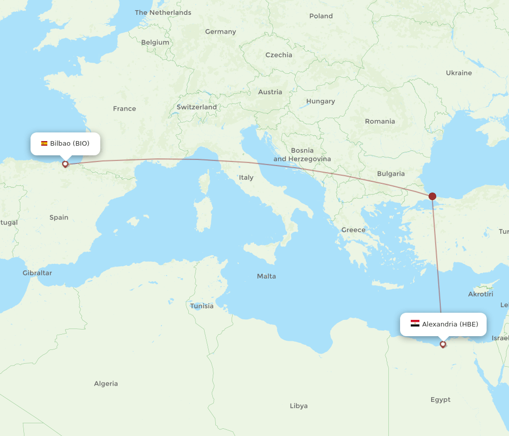 BIO-HBE flight routes