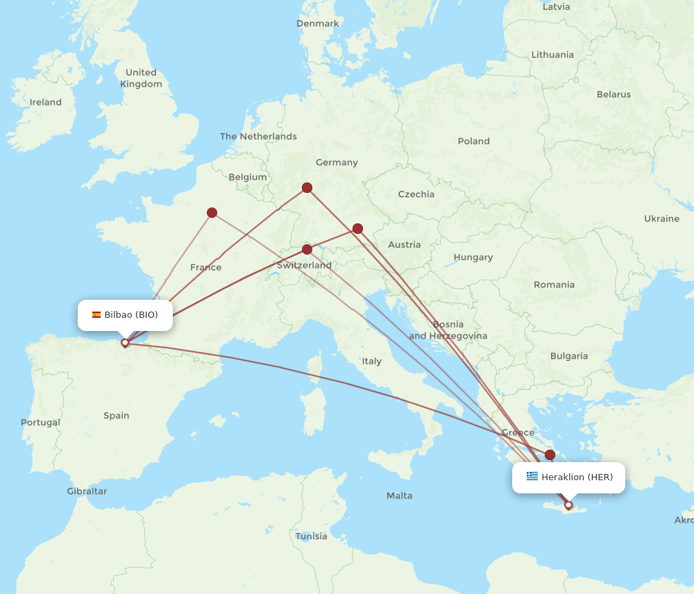 BIO-HER flight routes