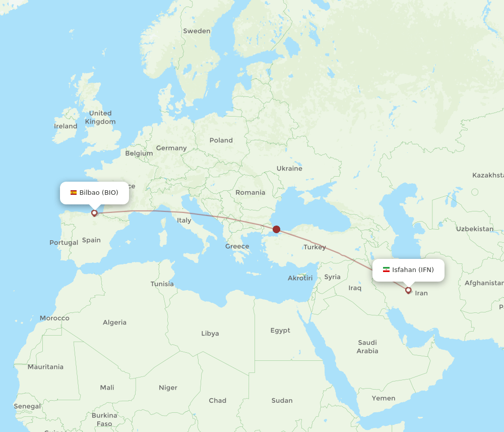BIO-IFN flight routes