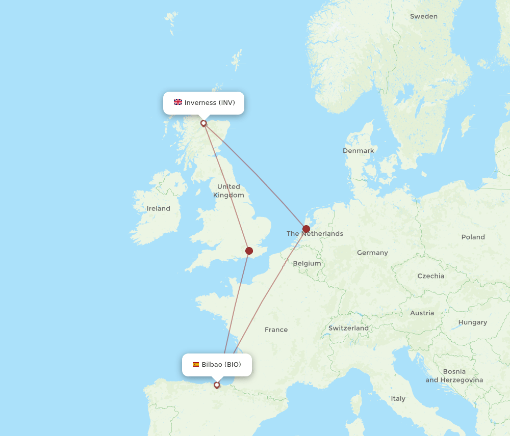 BIO-INV flight routes
