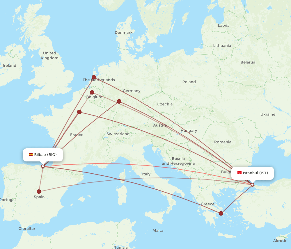 BIO-IST flight routes