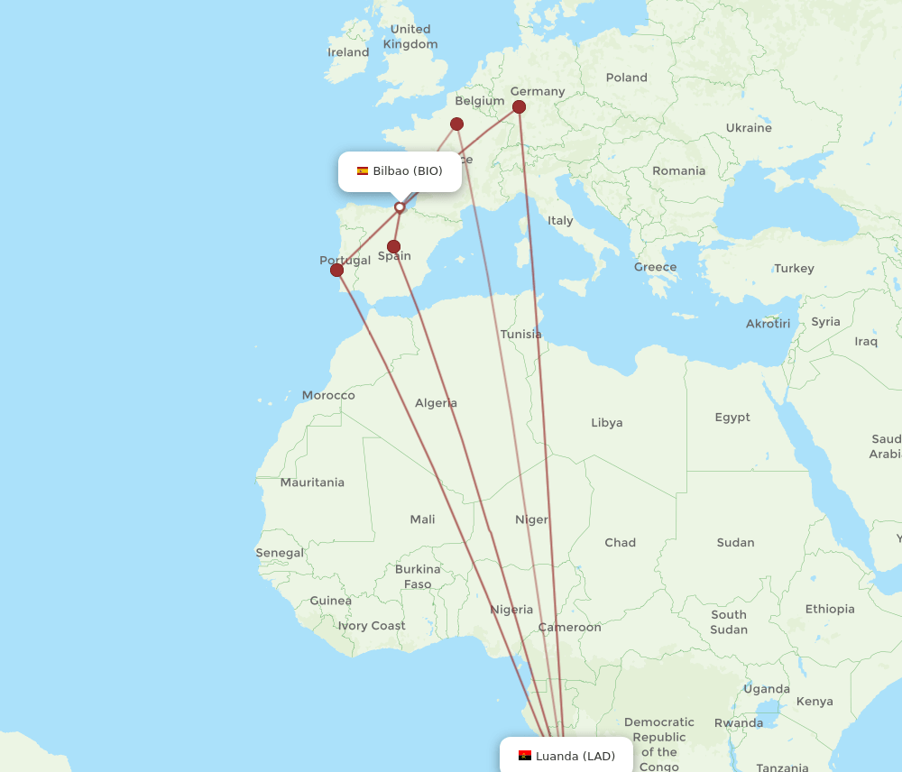 BIO-LAD flight routes