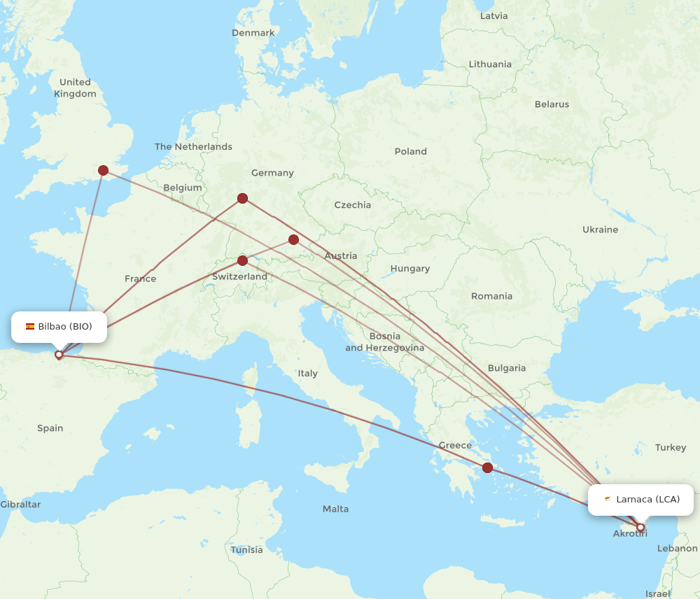 BIO-LCA flight routes