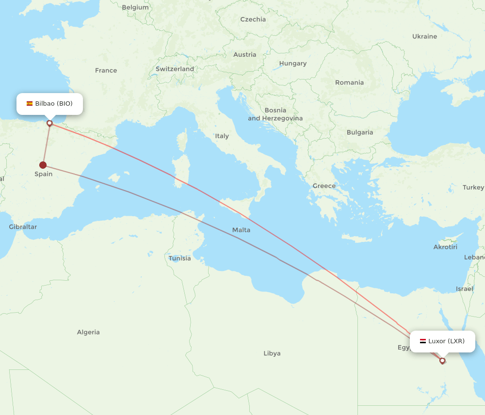 BIO-LXR flight routes