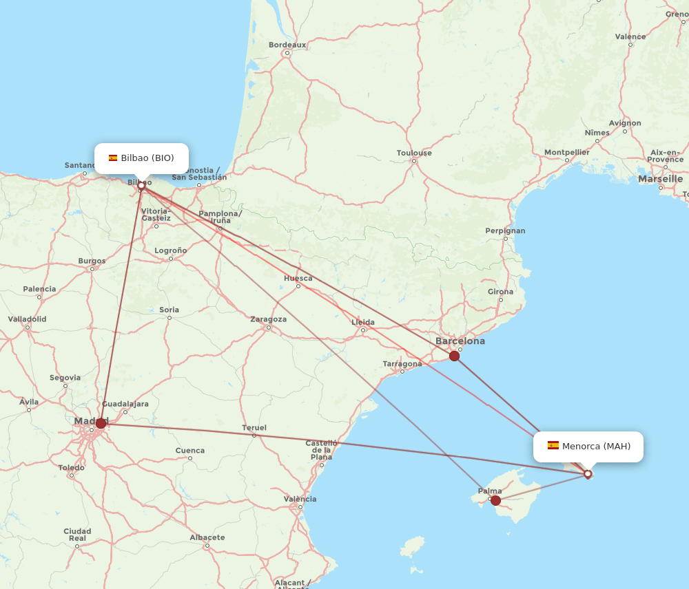 BIO-MAH flight routes