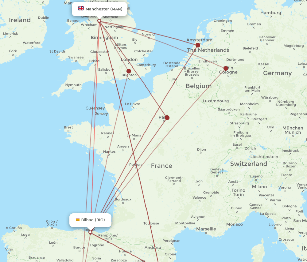 BIO-MAN flight routes