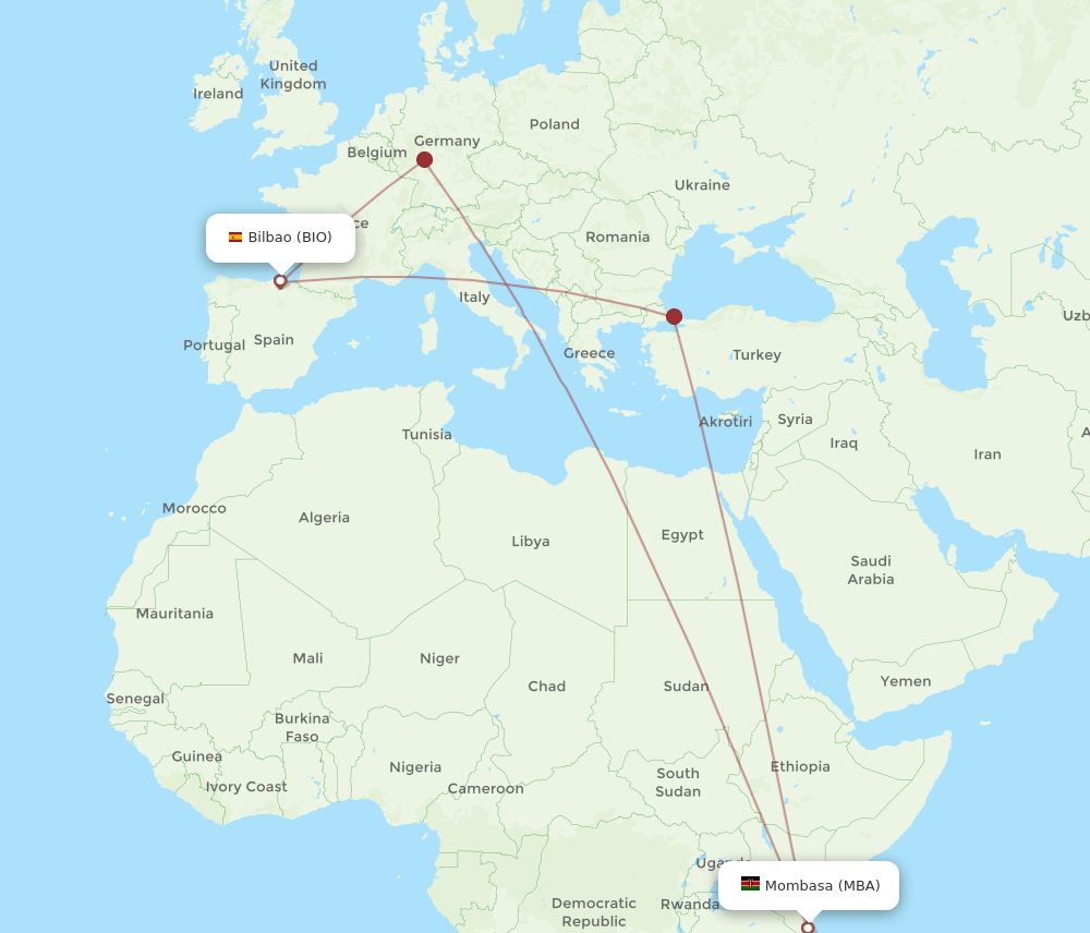 BIO-MBA flight routes