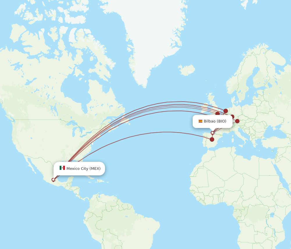 BIO-MEX flight routes