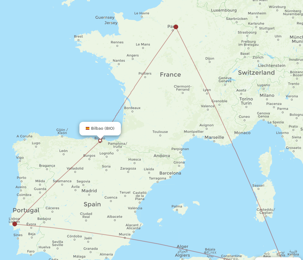 BIO-MIR flight routes