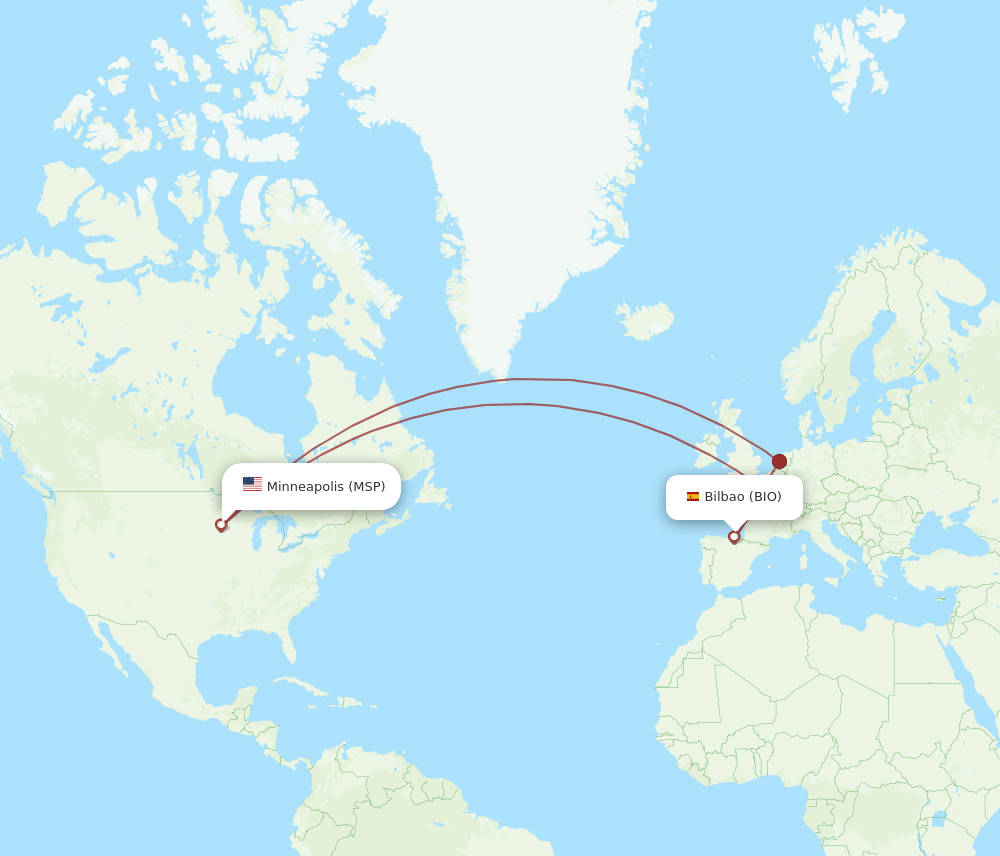 BIO-MSP flight routes