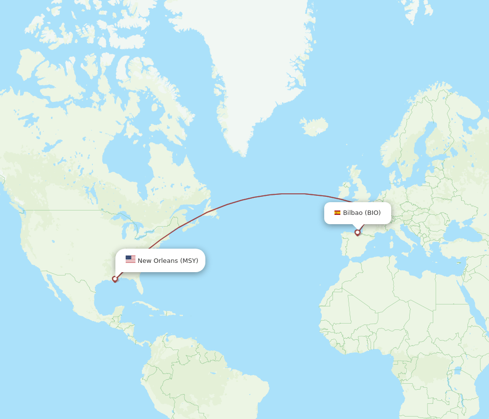 BIO-MSY flight routes