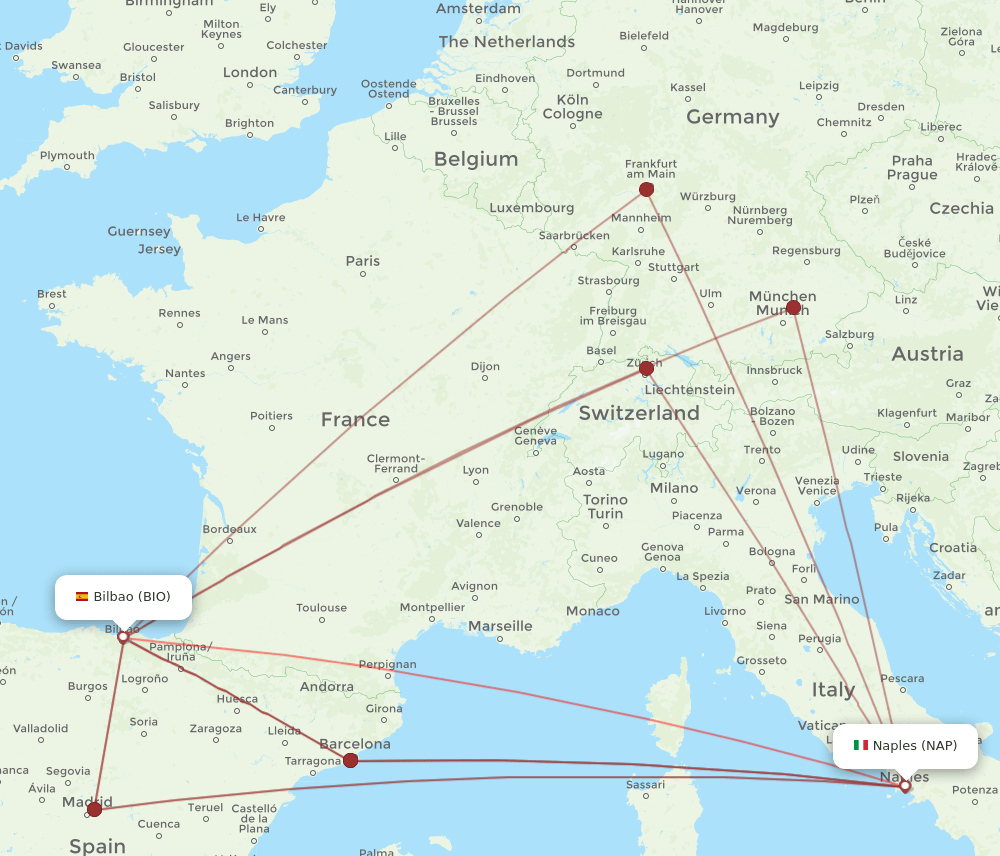 BIO-NAP flight routes