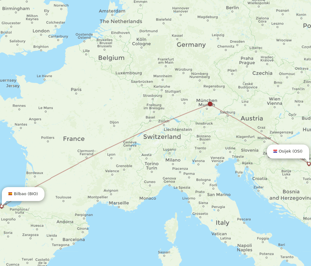 BIO-OSI flight routes