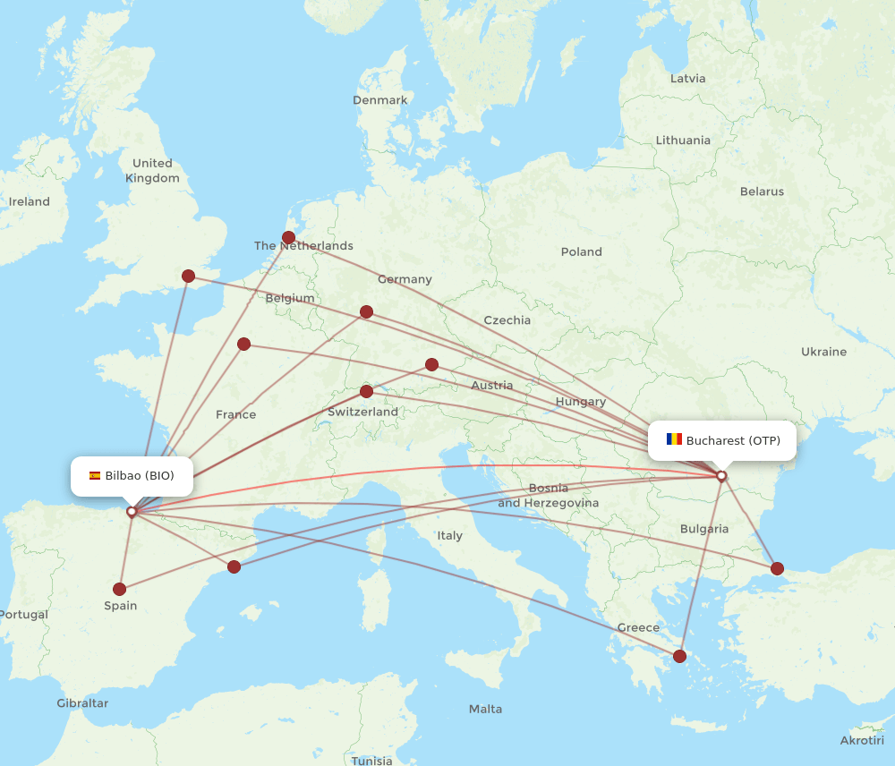 BIO-OTP flight routes