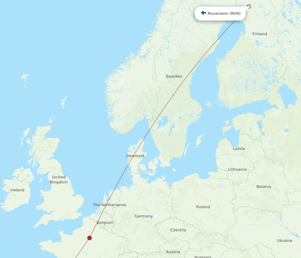 BIO-RVN flight routes