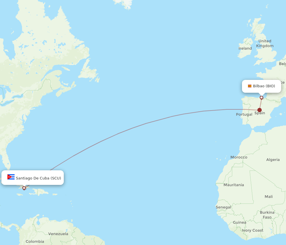 BIO-SCU flight routes