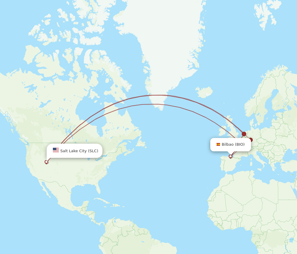 BIO-SLC flight routes