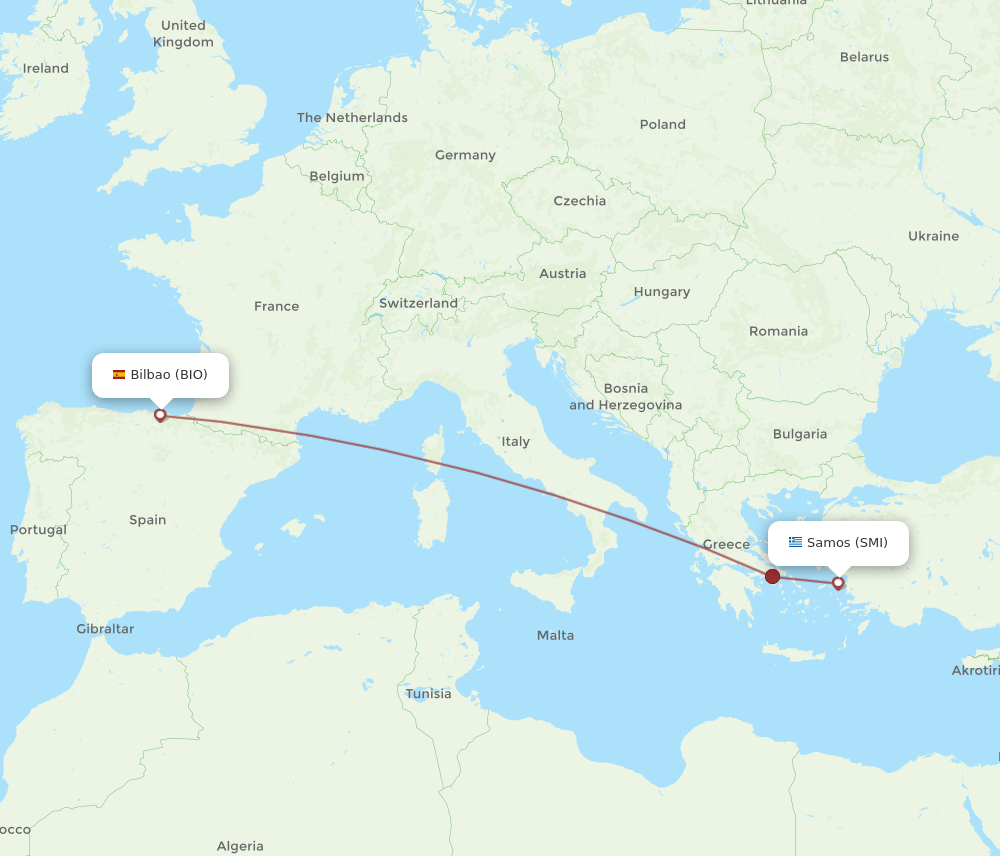 BIO-SMI flight routes