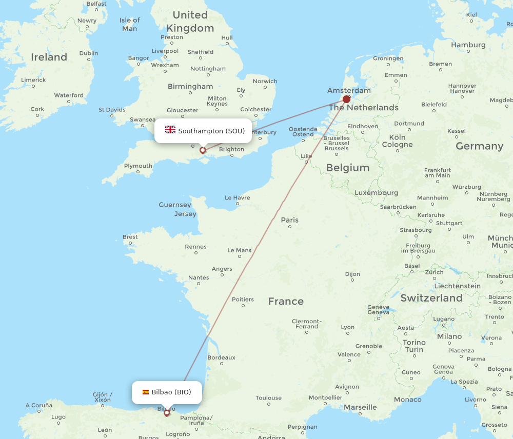 BIO-SOU flight routes