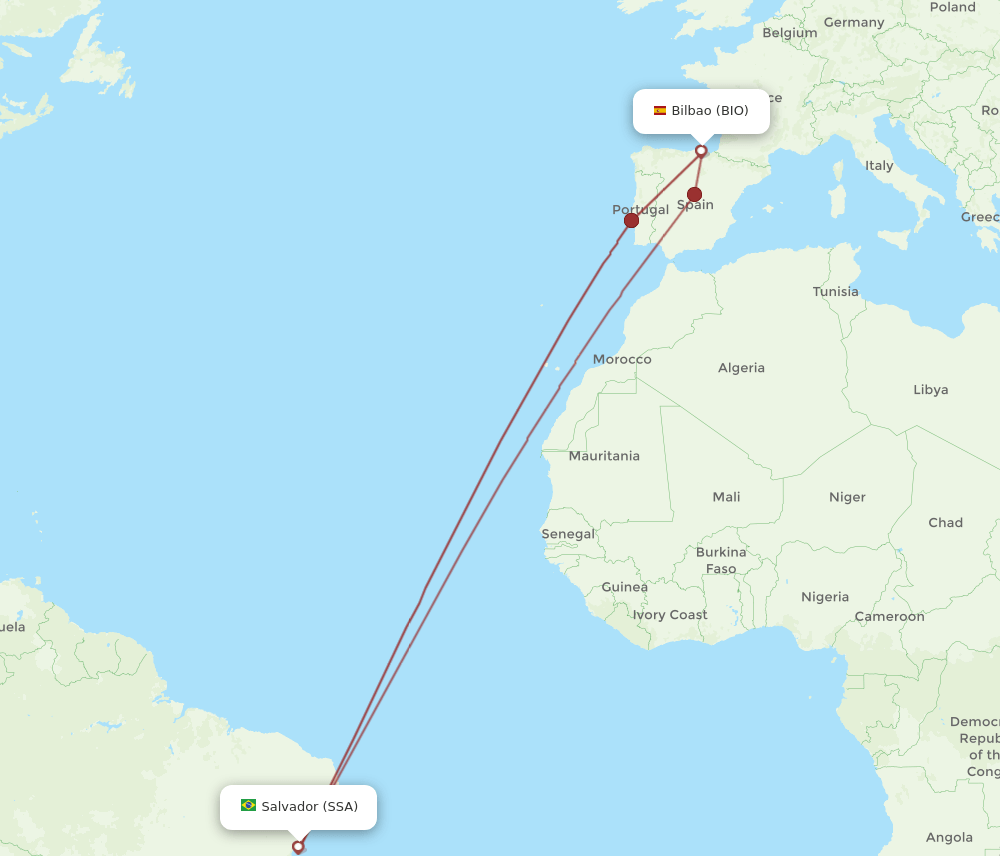 BIO-SSA flight routes