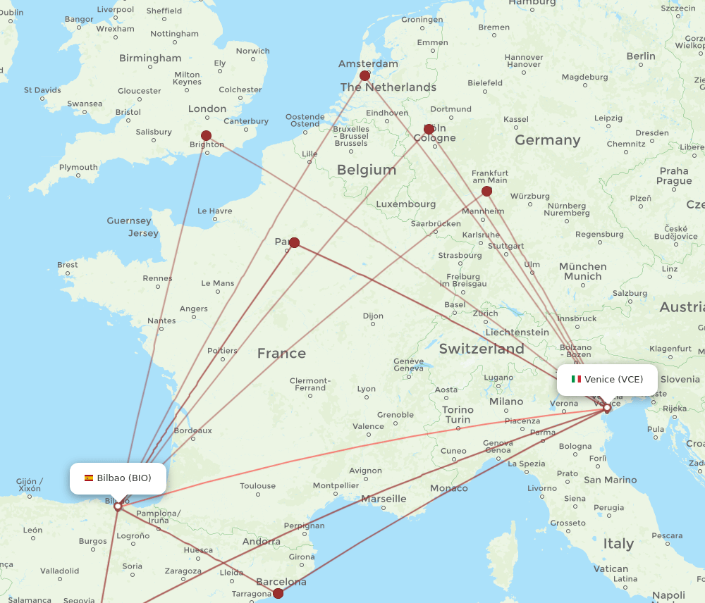 BIO-VCE flight routes