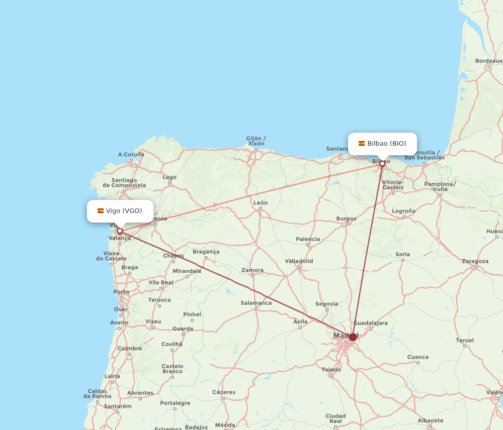 BIO-VGO flight routes