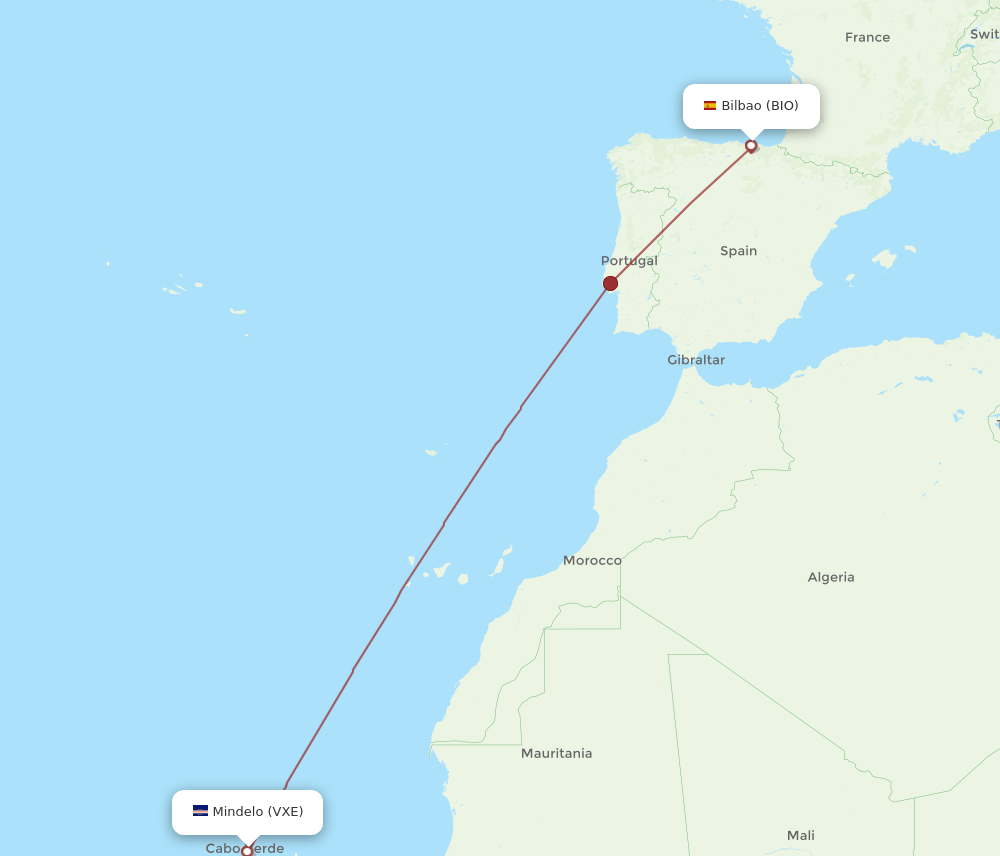 BIO-VXE flight routes