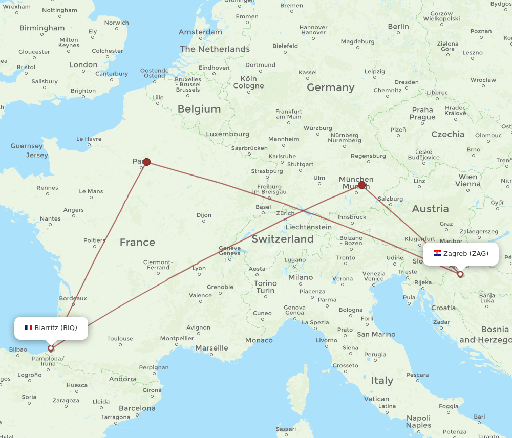 BIQ-ZAG flight routes