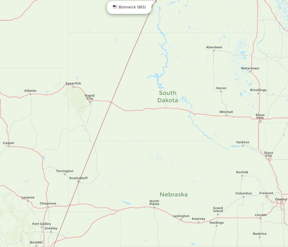BIS-SLN flight routes