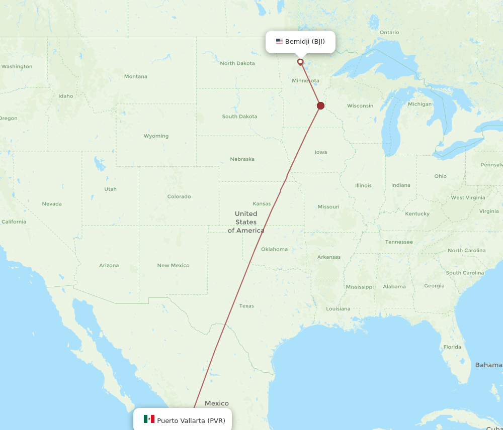 BJI-PVR flight routes