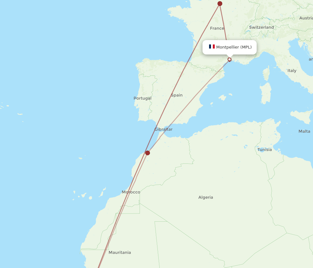 BJL-MPL flight routes