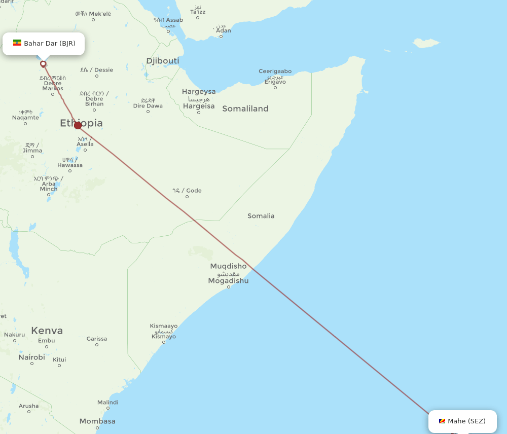 BJR-SEZ flight routes