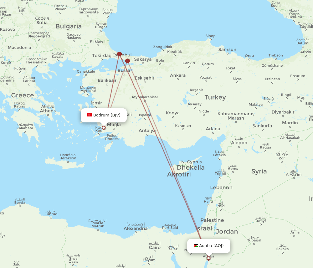 BJV-AQJ flight routes