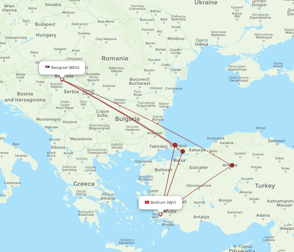 BJV-BEG flight routes