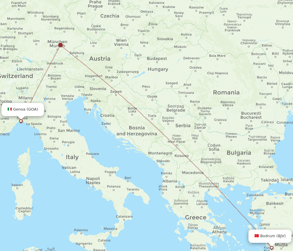 BJV-GOA flight routes