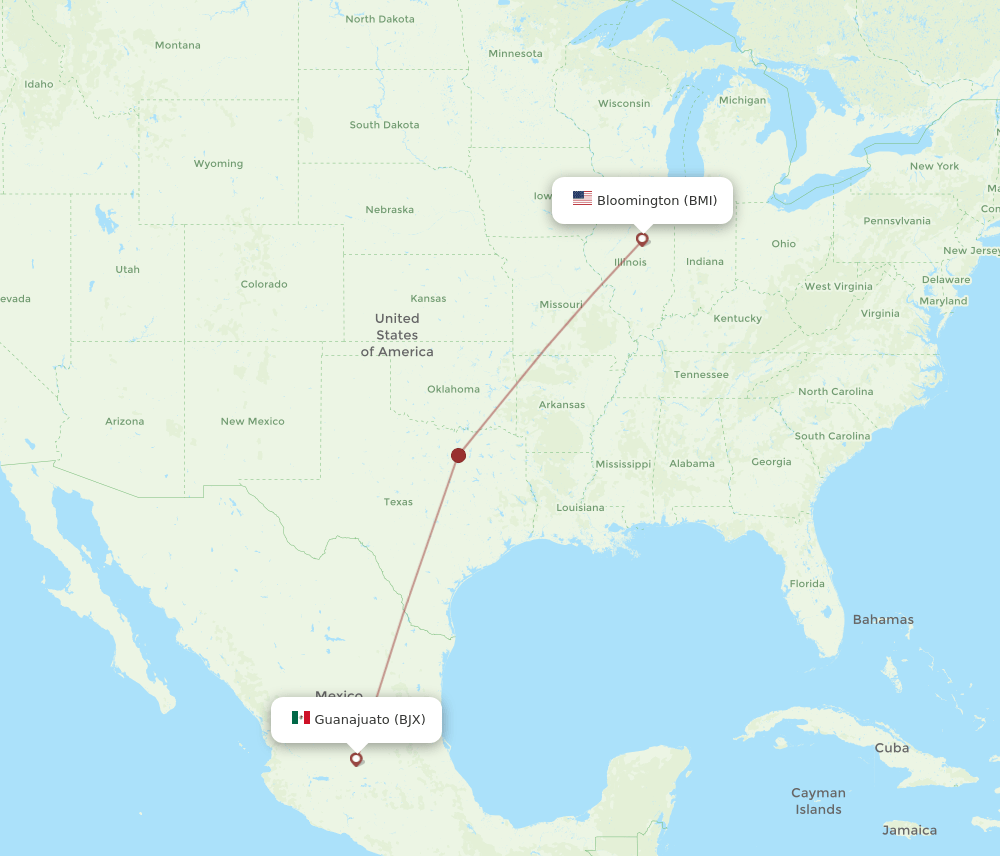 BJX-BMI flight routes