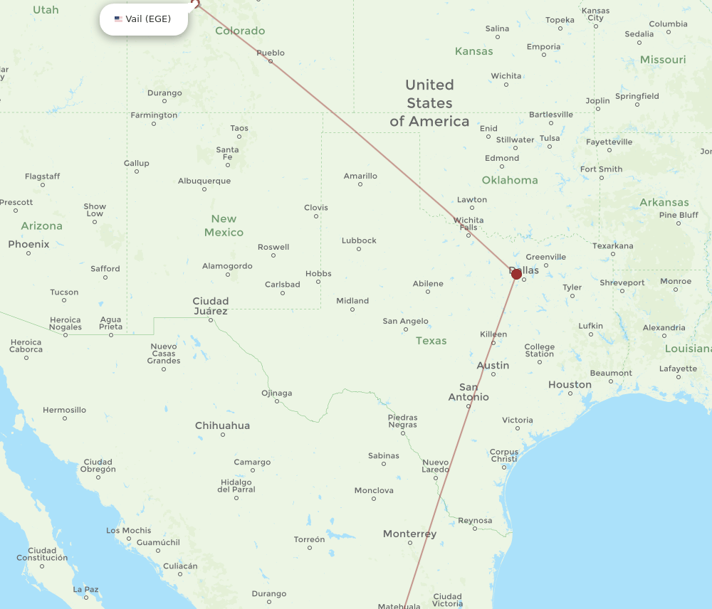 BJX-EGE flight routes
