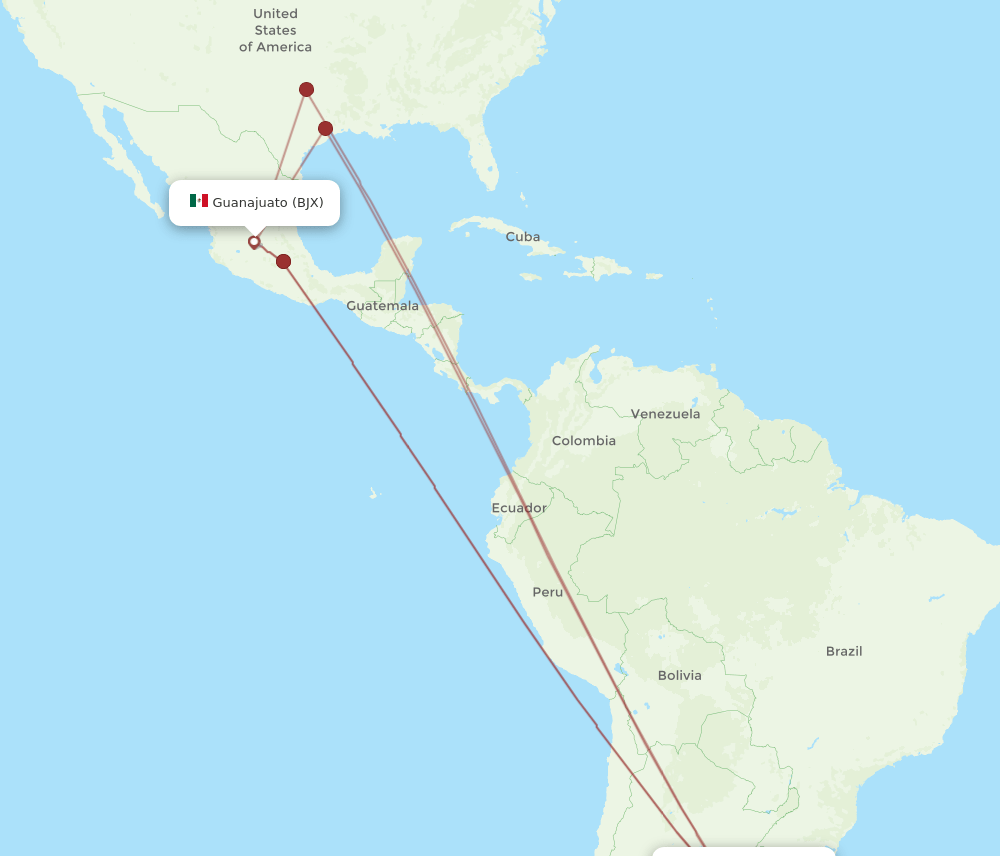 BJX-EZE flight routes