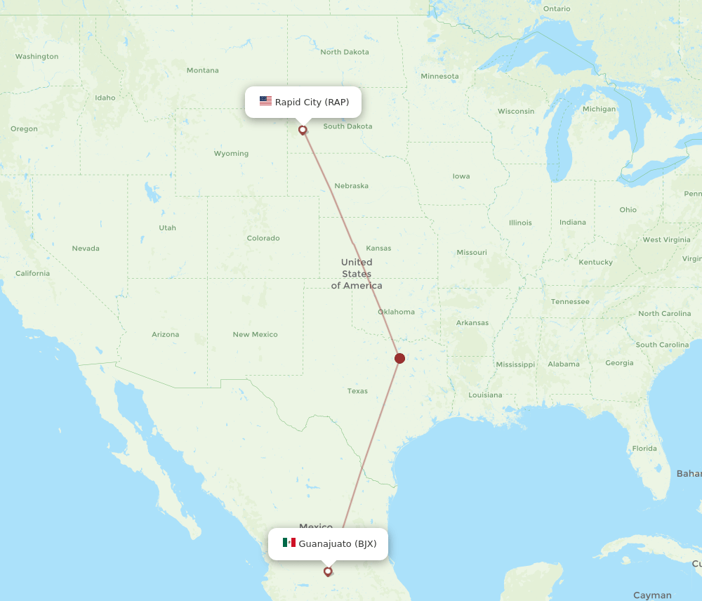 BJX-RAP flight routes