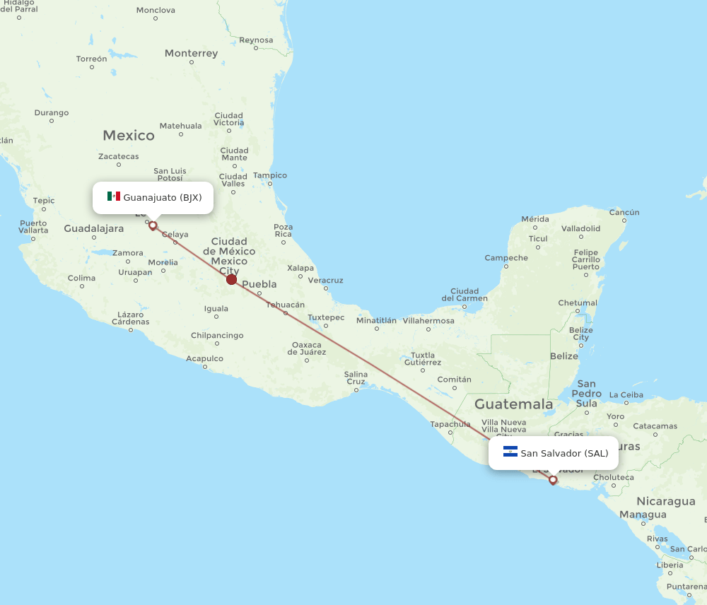 BJX-SAL flight routes