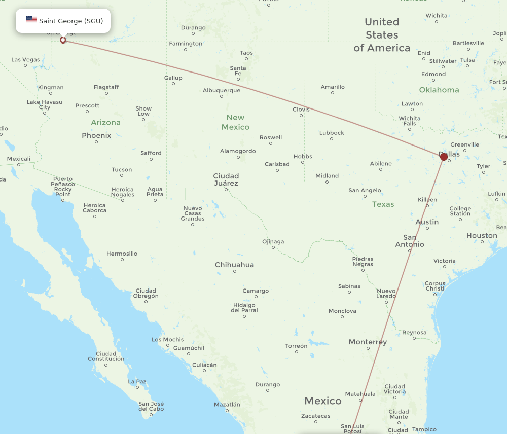 BJX-SGU flight routes