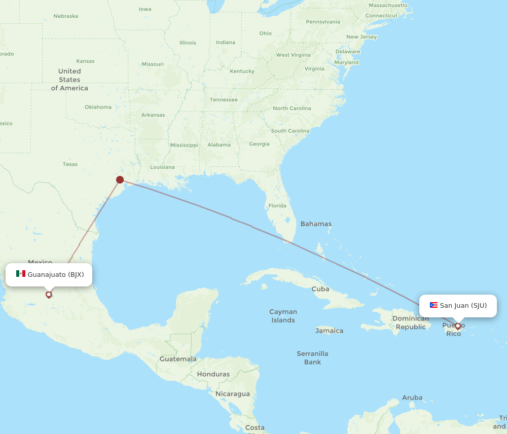 BJX-SJU flight routes
